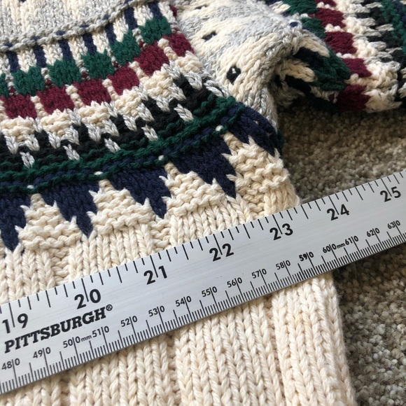 EDDIE BAUER GRANDPA SWEATER COOGI LIKE PATTERN MENS SZ LARGE USA VINTAGE - Picture 9 of 10